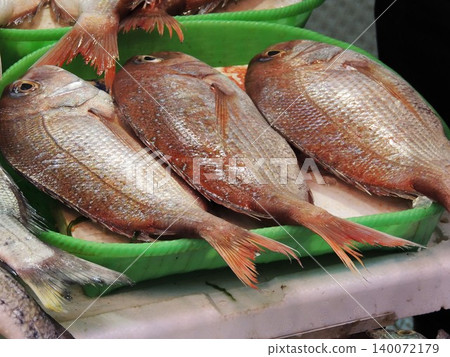 Tokyo, Ueno, "Ameyoko" fish market, fresh fish shop, sea bream Tokyo, Ueno, "Ameyoko" fish market, fresh fish shop, sea bream 140072179