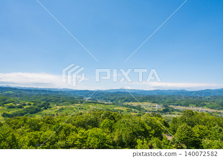 Natural scenery of Yamagata: The magnificent view of the mountain ranges Natural scenery of Yamagata: The magnificent view of the mountain ranges 140072582