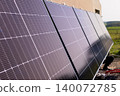 Solar panels with sunny condition, green energy 140072785