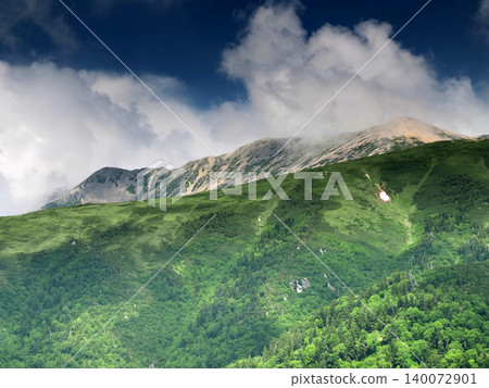 [Mountain Scenery] View from Oritate to Tarodaira and Yakushidake in Toyama Prefecture (2025) 140072901