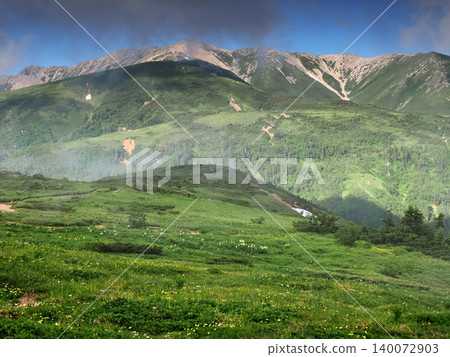 [Mountain Scenery] View from Oritate to Tarodaira and Yakushidake in Toyama Prefecture (2025) 140072903