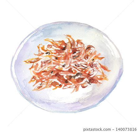 一幅水彩插圖,描繪了盛在盤子裡的燉沙鰻。 一幅水彩插圖,描繪了盛在盤子裡的燉沙鰻。 140073816