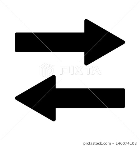 Set of right-facing and left-facing icons: Simple icon illustration 011 Set of right-facing and left-facing icons: Simple icon illustration 011 140074108