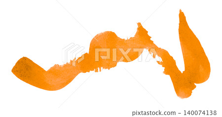 orange brush isolated on transparent background orange watercolor orange brush isolated on transparent background orange watercolor 140074138