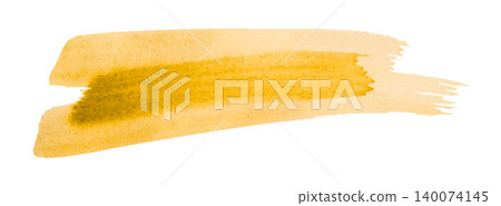 yellow brush isolated on transparent background yellow watercolor yellow brush isolated on transparent background yellow watercolor 140074145