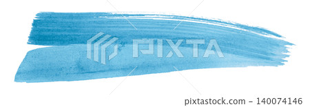 Light blue brush isolated on transparent background Light blue watercolor Light blue brush isolated on transparent background Light blue watercolor 140074146