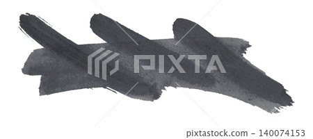 dark gray brush isolated on transparent background dark gray watercolor 140074153