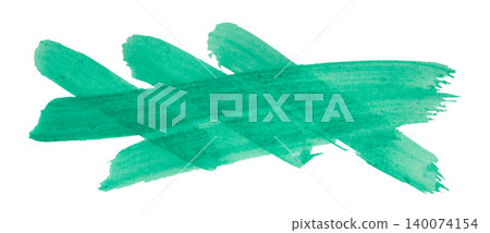 green brush isolated on transparent background green watercolor green brush isolated on transparent background green watercolor 140074154