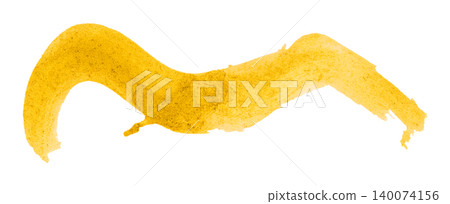 yellow brush isolated on transparent background yellow watercolor yellow brush isolated on transparent background yellow watercolor 140074156