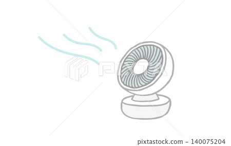 循環風扇的簡單示意圖。循環風扇設備(吹風)示意圖。 循環風扇的簡單示意圖。循環風扇設備(吹風)示意圖。 140075204