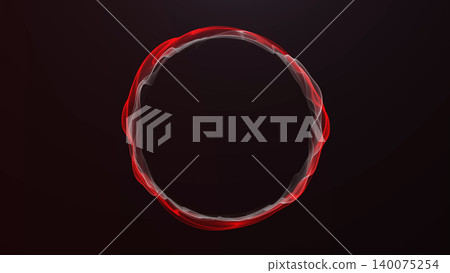 4K red glowing energy ring on dark background, particle portal frame with futuristic digital aura, cyber motion style and clean central copy space. 4K red glowing energy ring on dark background, particle portal frame with futuristic digital aura, cyber motion style and clean central copy space. 140075254