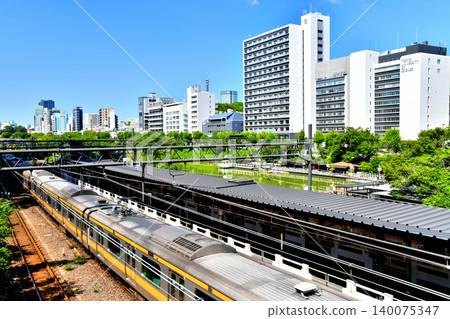 從JR飯田橋站附近眺望市谷（東京都千代田區、新宿區）[2026年5月] 140075347