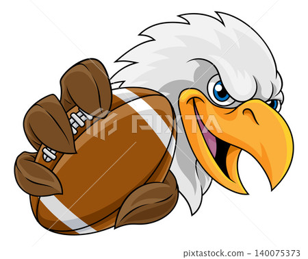 Bald Eagle Falcon Hawk American Football Mascot Bald Eagle Falcon Hawk American Football Mascot 140075373