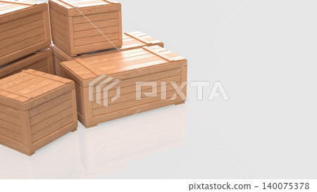 Wooden Cargo Crates For Warehouse Storage 3d render. Wooden Cargo Crates For Warehouse Storage 3d render. 140075378