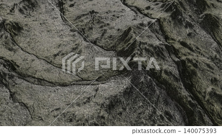 Rugged Dark Stone Surface Texture 3d render. Rugged Dark Stone Surface Texture 3d render. 140075393
