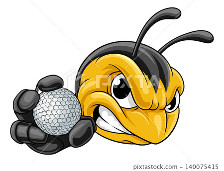 Bee Hornet or Wasp Insect Golf Ball Mascot 140075415
