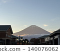 富士山被夕陽點燃 140076062