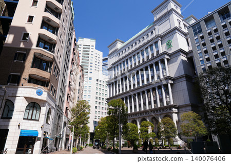 A scene from the Italian Quarter in Shiodome, Tokyo. A scene from the Italian Quarter in Shiodome, Tokyo. 140076406