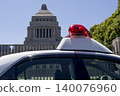 Image of the National Diet Building and a police car 140076960
