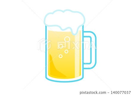 啤酒在啤酒罐中的插圖 啤酒在啤酒罐中的插圖 140077037