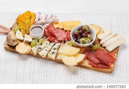 Cheese and meat assortment for wine Cheese and meat assortment for wine 140077262
