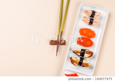 Sushi set on plate Sushi set on plate 140077475
