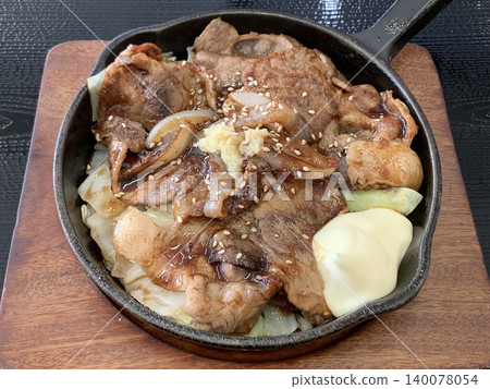 Skillet Ginger Pork, Grilled Ginger Pork, Hokkaido Brand Pork Skillet Ginger Pork, Grilled Ginger Pork, Hokkaido Brand Pork 140078054