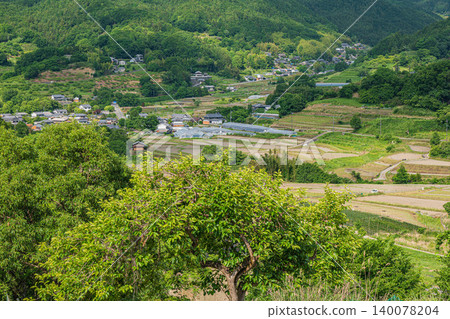 稻淵梯田：從秘密觀景台眺望，奈良縣飛鳥村 140078204