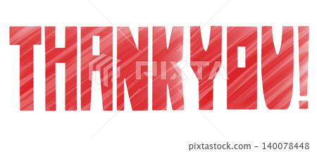 THANK YOU! (Red text, no border) THANK YOU! (Red text, no border) 140078448