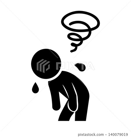中暑警告圖示(表示因高溫引起的疲勞) 中暑警告圖示(表示因高溫引起的疲勞) 140079019