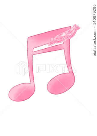 Musical notes with bamboo boats attached 140079296