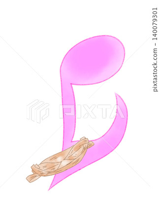 Musical notes with bamboo boats attached Musical notes with bamboo boats attached 140079301