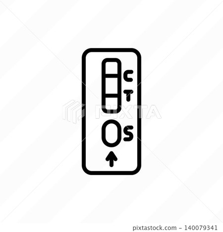 Covid rapid medical test, real time RT-PCR. Thin line icon. Coronavirus prevention. Vector illustration. Covid rapid medical test, real time RT-PCR. Thin line icon. Coronavirus prevention. Vector illustration. 140079341