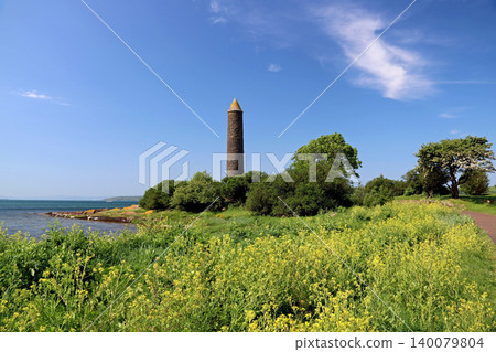 View of the Pencil Monument at Largs in Ayrshire Western Scotland View of the Pencil Monument at Largs in Ayrshire Western Scotland 140079804