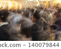 Abstract Motion Blur of Crowded City Street 140079844