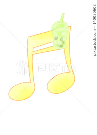 Musical notes with fantastical drinks Musical notes with fantastical drinks 140080608