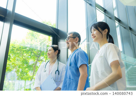 People working in hospital People working in hospital 140080743