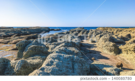 A strange rock in Senjojiki, Aomori Prefecture 140080780