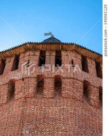 Fragment of the medieval sixteen-sided Zaaltarnaya Belukha Tower in Smolensk 140081120