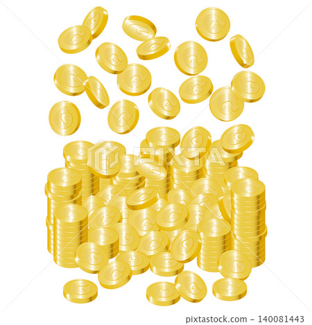 一堆金幣 140081443