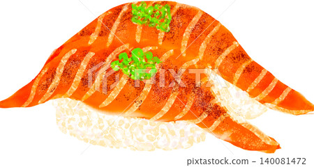 Illustration of seared salmon Illustration of seared salmon 140081472