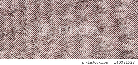 Mauve woven tweed fabric texture background with melange thread pattern for cozy rustic textile backdrop 140081528