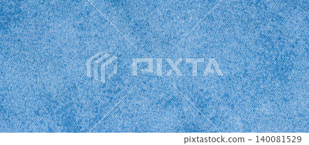 Light blue denim fabric texture background with woven jeans pattern for casual textile backdrop 140081529