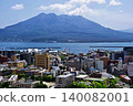 Sakurajima, an active volcano, can be seen when looking out over Kagoshima City. 140082001