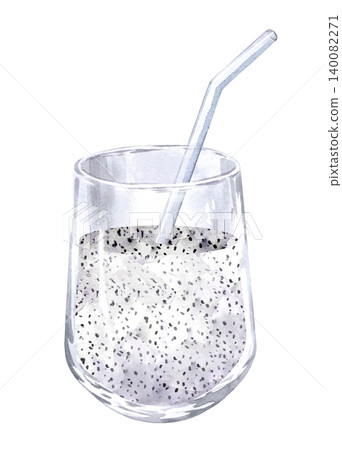 Glass with the pitahaya smoothie and glass straw. Watercolor illustration for design, cards, cover, prints, product labels and fabric Glass with the pitahaya smoothie and glass straw. Watercolor illustration for design, cards, cover, prints, product labels and fabric 140082271