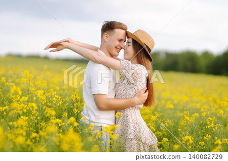 Happy men and women in style enjoy the time spent together. The concept of love, test, relationship. Happy men and women in style enjoy the time spent together. The concept of love, test, relationship. 140082729