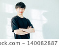 A young male trainer looking directly at the camera. 140082887