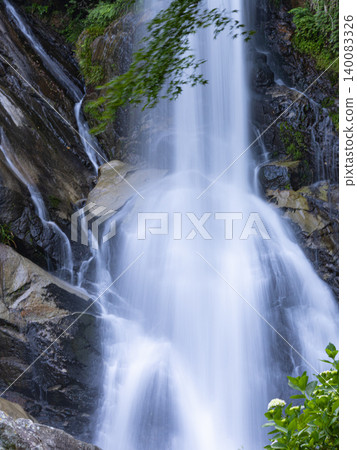 The impressive waterfall, Mikaeri Falls in Saga Prefecture. The impressive waterfall, Mikaeri Falls in Saga Prefecture. 140083326