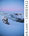 Gyao, the Earth's rift with a blue sky and snowy landscape - Iceland 140083412