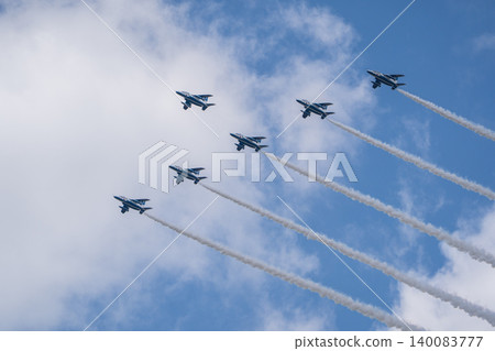 [Hokkaido, Kamifurano] Blue Impulse Flight Commemorating the 71st Anniversary of the Founding of Kamifurano Garrison 140083777